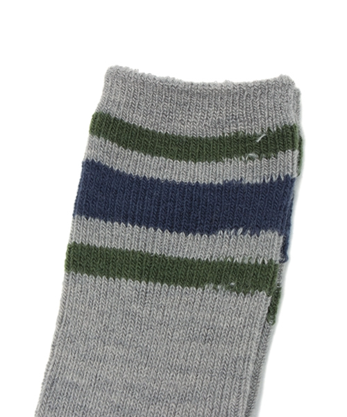 Ray BEAMS（レイビームス）の「Ray BEAMS / 毛混ラインソックス（ソックス/靴下・レディース・オフホワイト/グレー/ネイビー・ONE SIZE）」の4枚目の写真