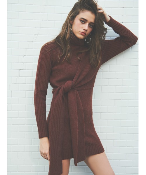 ワンピースウエスト結びニットワンピース ワンピース Egoist エゴイスト のファッション