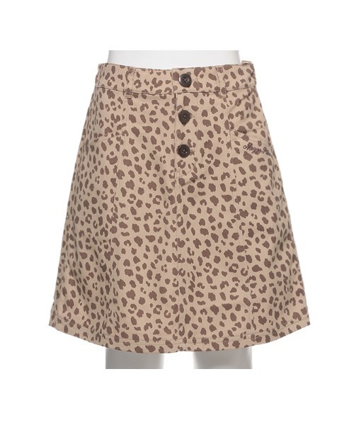 mezzo piano Junior（メゾピアノジュニア）の「ベルト付きヒョウ柄台形  