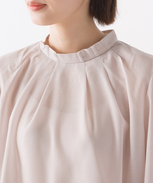 OMNES Supremo（オムネス　スプレモ）の「ニュアンスカラーシアー 後ろデザインブラウス（シャツ/ブラウス・レディース・アイボリー/ラベンダー・FREE）」の8枚目の写真