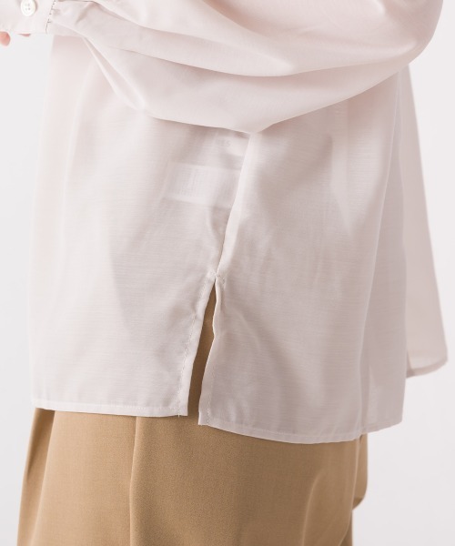 OMNES Supremo（オムネス　スプレモ）の「ニュアンスカラーシアー 後ろデザインブラウス（シャツ/ブラウス・レディース・アイボリー/ラベンダー・FREE）」の6枚目の写真