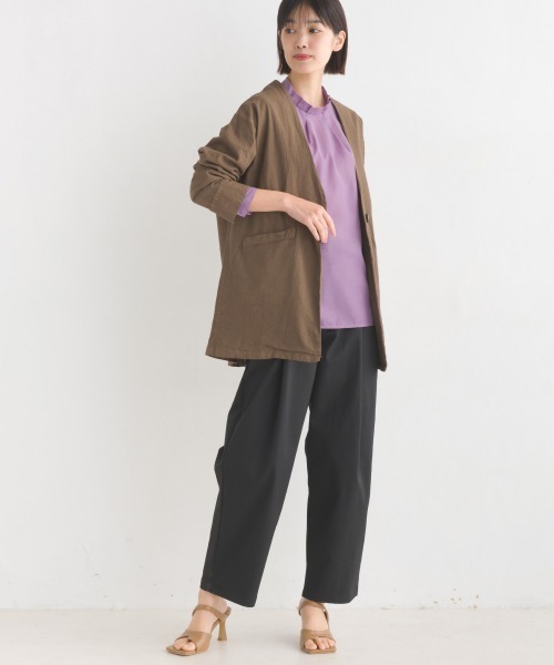 OMNES Supremo（オムネス　スプレモ）の「ニュアンスカラーシアー 後ろデザインブラウス（シャツ/ブラウス・レディース・アイボリー/ラベンダー・FREE）」の9枚目の写真