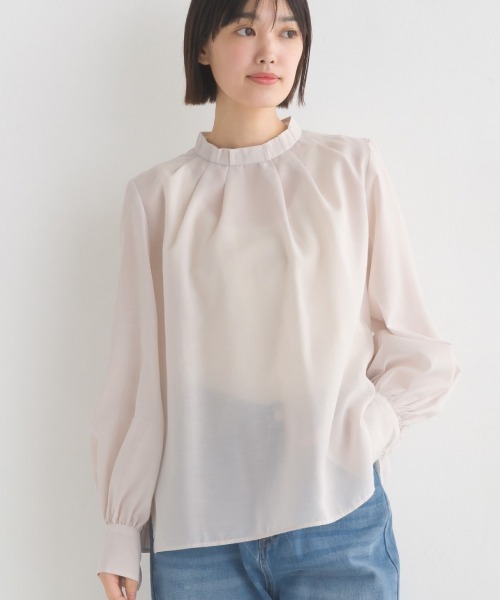 OMNES Supremo（オムネス　スプレモ）の「ニュアンスカラーシアー 後ろデザインブラウス（シャツ/ブラウス・レディース・アイボリー/ラベンダー・FREE）」の20枚目の写真