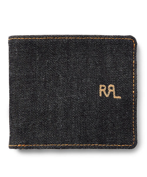 double RLデニム生地　二つ折り財布 DOUBLE RL・RRLダブルアールエルDENIM WALLETデニムウォレットINDIGO