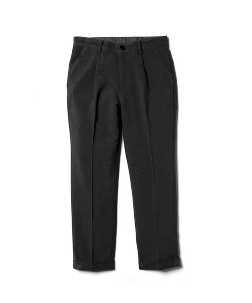 MR.OLIVE（ミスターオリーブ）の「SUMMER POLYESTER  OX / ワンプリーツ  スタプレ テーパード スリムパンツ(センタープレスパンツ)（スラックス・メンズ・チャコールグレー/ブラック/オリーブ/キャメル・MEDIUM/X-SMALL/SMALL/LARGE）」の5枚目の写真