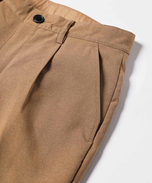 MR.OLIVE（ミスターオリーブ）の「SUMMER POLYESTER  OX / ワンプリーツ  スタプレ テーパード スリムパンツ(センタープレスパンツ)（スラックス・メンズ・チャコールグレー/ブラック/オリーブ/キャメル・MEDIUM/X-SMALL/SMALL/LARGE）」の10枚目の写真