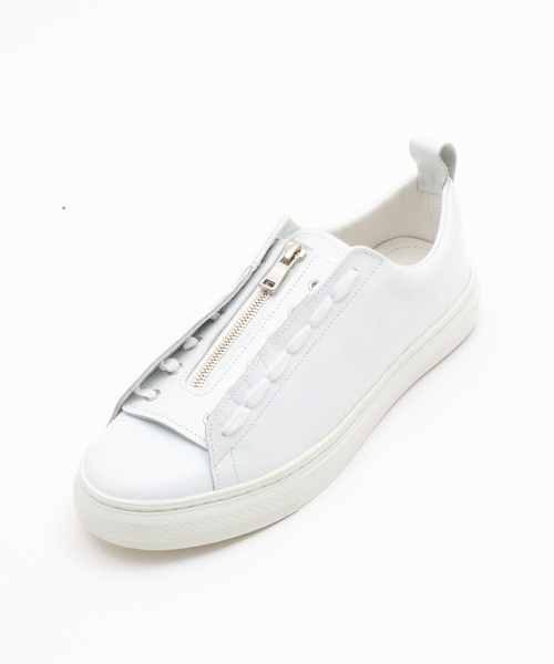 5351 POUR LES HOMMES(ゴーサンゴーイチプールオム)の「【5351×buddy別注】ワードレザースニーカー(スニーカー・メンズ・ホワイト/ブラック・40/42/44/46)」の4枚目の写真