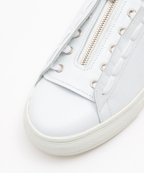 5351 POUR LES HOMMES(ゴーサンゴーイチプールオム)の「【5351×buddy別注】ワードレザースニーカー(スニーカー・メンズ・ホワイト/ブラック・40/42/44/46)」の5枚目の写真