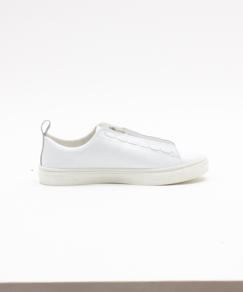 5351 POUR LES HOMMES(ゴーサンゴーイチプールオム)の「【5351×buddy別注】ワードレザースニーカー(スニーカー・メンズ・ホワイト/ブラック・40/42/44/46)」の8枚目の写真