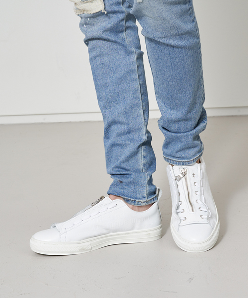 5351 POUR LES HOMMES(ゴーサンゴーイチプールオム)の「【5351×buddy別注】ワードレザースニーカー(スニーカー・メンズ・ホワイト/ブラック・40/42/44/46)」の11枚目の写真