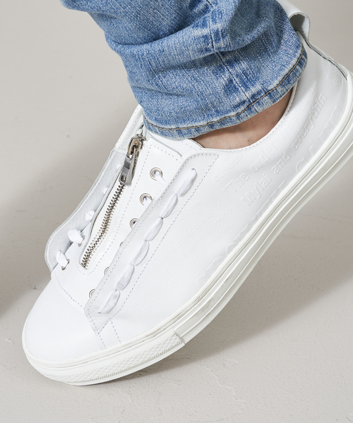 5351 POUR LES HOMMES(ゴーサンゴーイチプールオム)の「【5351×buddy別注】ワードレザースニーカー(スニーカー・メンズ・ホワイト/ブラック・40/42/44/46)」の14枚目の写真