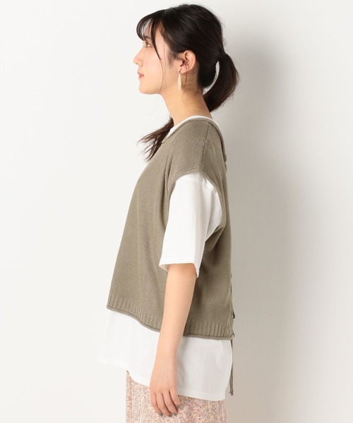 archives(アルシーヴ)の「バックレースアップベストSET(Tシャツ/カットソー・レディース・モカ/アイボリー/カーキ・MEDIUM)」の17枚目の写真