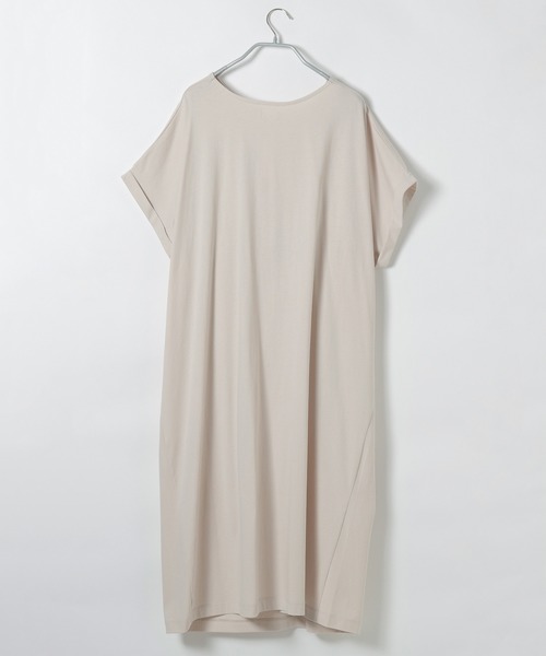 LAKOLE（ラコレ）の「フロントノットTシャツワンピース / LAKOLE（ワンピース・レディース・ブラック/ベージュ/インディゴブルー/ブラウン・MEDIUM/SMALL）」の10枚目の写真