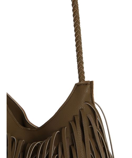 Ungrid(アングリッド)の「フリンジショルダーBAG(ショルダーバッグ・レディース・ブラウン/アイボリー・FREE)」の9枚目の写真