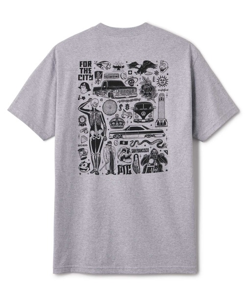 FTC（エフティーシー）の「MIKE GIANT Artwork by Mike Giant（Tシャツ/カットソー・メンズ・ホワイト/ヘザーグレー/ブラック・MEDIUM/LARGE/X-LARGE/SMALL）」の6枚目の写真