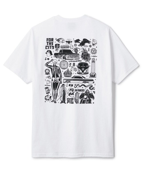 FTC（エフティーシー）の「MIKE GIANT Artwork by Mike Giant（Tシャツ/カットソー・メンズ・ホワイト/ヘザーグレー/ブラック・MEDIUM/LARGE/X-LARGE/SMALL）」の4枚目の写真