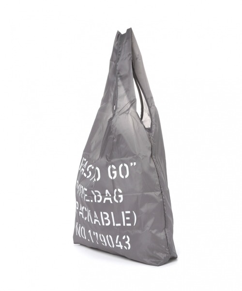 LAKOLE（ラコレ）の「ロゴポケッタブルエコバッグ / LAKOLE（エコバッグ/サブバッグ・レディース・ホワイト/グレー/ネイビー/カーキ・FREE）」の9枚目の写真