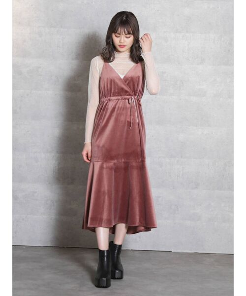 dazzlin（ダズリン）の「裾フレアキャミワンピース（ワンピース・レディース・グレー/ブラック/ピンク・FREE）」の18枚目の写真