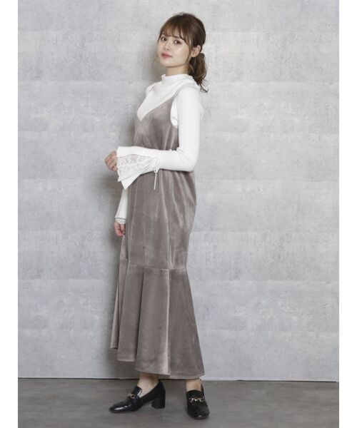 dazzlin（ダズリン）の「裾フレアキャミワンピース（ワンピース・レディース・グレー/ブラック/ピンク・FREE）」の21枚目の写真