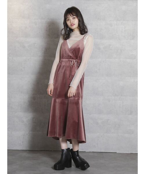 dazzlin（ダズリン）の「裾フレアキャミワンピース（ワンピース・レディース・グレー/ブラック/ピンク・FREE）」の17枚目の写真