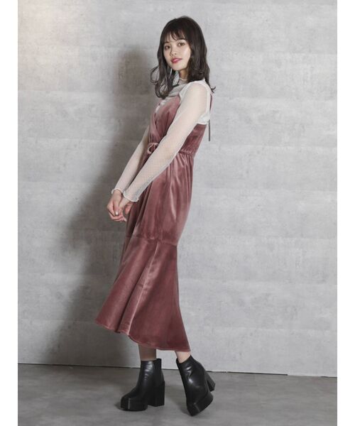 dazzlin（ダズリン）の「裾フレアキャミワンピース（ワンピース・レディース・グレー/ブラック/ピンク・FREE）」の22枚目の写真