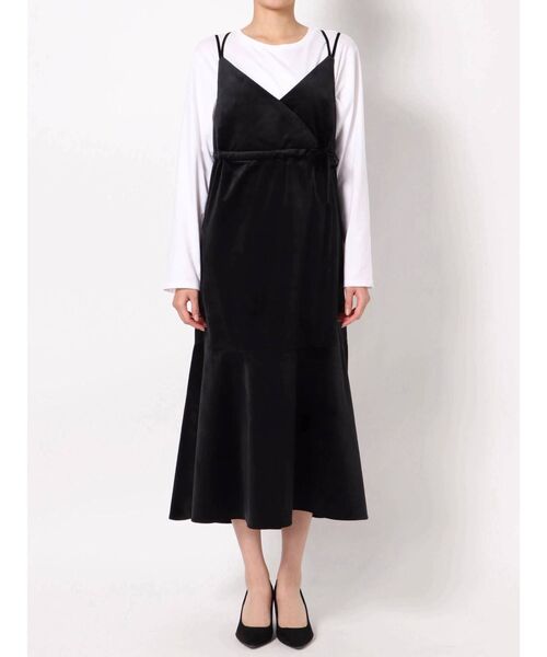 dazzlin（ダズリン）の「裾フレアキャミワンピース（ワンピース・レディース・グレー/ブラック/ピンク・FREE）」の6枚目の写真