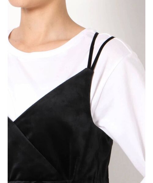 dazzlin（ダズリン）の「裾フレアキャミワンピース（ワンピース・レディース・グレー/ブラック/ピンク・FREE）」の9枚目の写真