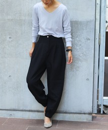 Fashion Letter | フライスVネックロンT(Tシャツ/カットソー)