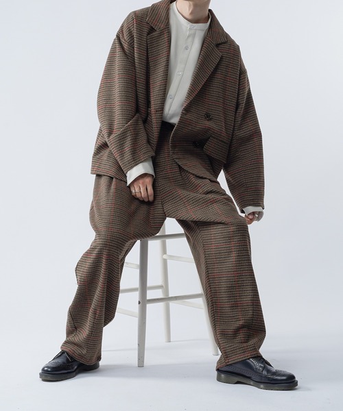 kutir(クティール)の「ウールライクバルーンタックパンツ セットアップ(その他パンツ・メンズ・ブラック/ダークブラウン/ベージュ/グリーン・SMALL/MEDIUM/LARGE)」の9枚目の写真