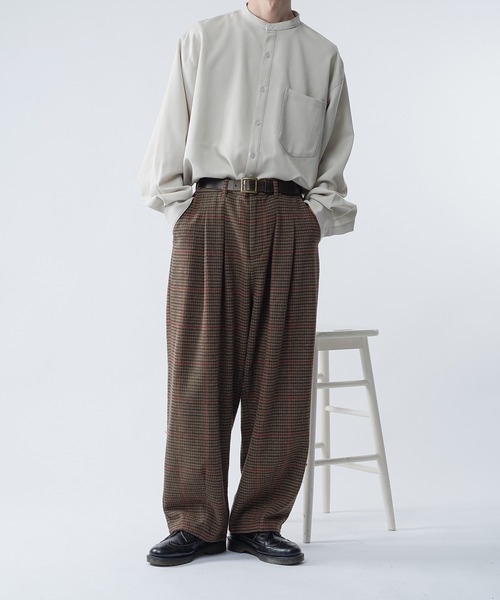 kutir(クティール)の「ウールライクバルーンタックパンツ セットアップ(その他パンツ・メンズ・ブラック/ダークブラウン/ベージュ/グリーン・SMALL/MEDIUM/LARGE)」の16枚目の写真