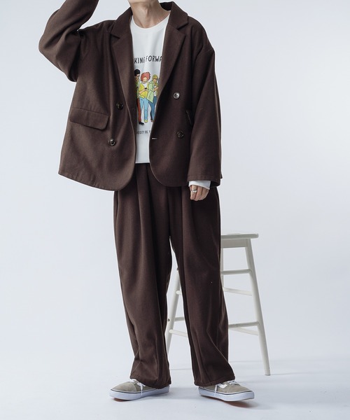 kutir(クティール)の「ウールライクバルーンタックパンツ セットアップ(その他パンツ・メンズ・ブラック/ダークブラウン/ベージュ/グリーン・SMALL/MEDIUM/LARGE)」の6枚目の写真