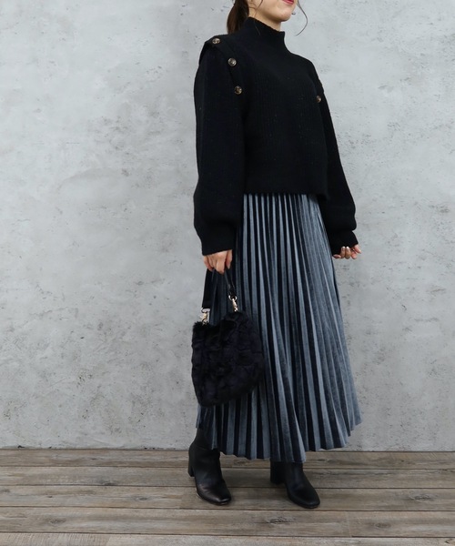 ベロアプリーツスカート（スカート）｜Riberry（リベリー）の