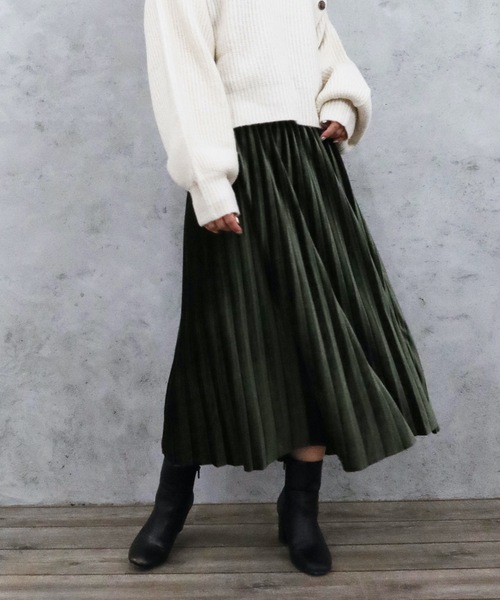 ベロアプリーツスカート（スカート）｜Riberry（リベリー）の