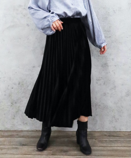 ベロアプリーツスカート（スカート）｜Riberry（リベリー）の