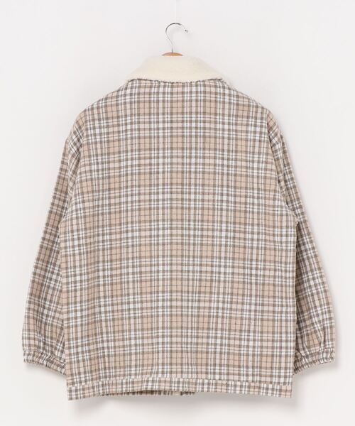 MGV(エムジーヴィー)の「ボア襟チェックブルゾン(ブルゾン・メンズ・ベージュ/キャメル/ワイン・MEDIUM/LARGE/X-LARGE)」の5枚目の写真