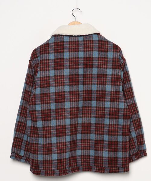 MGV(エムジーヴィー)の「ボア襟チェックブルゾン(ブルゾン・メンズ・ベージュ/キャメル/ワイン・MEDIUM/LARGE/X-LARGE)」の6枚目の写真