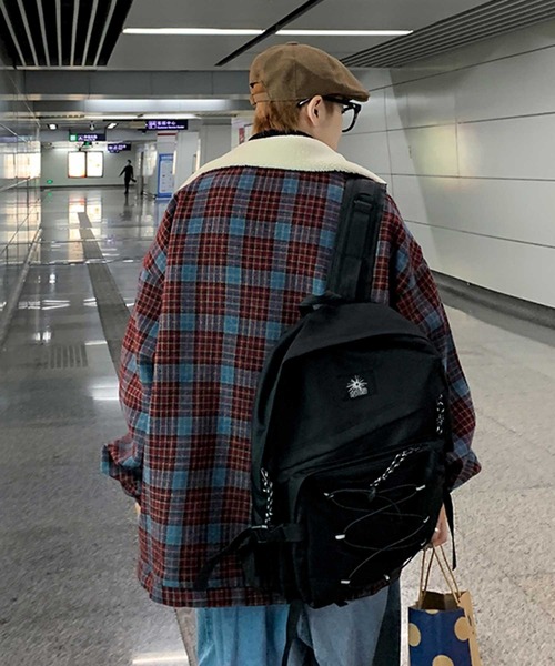 MGV(エムジーヴィー)の「ボア襟チェックブルゾン(ブルゾン・メンズ・ベージュ/キャメル/ワイン・MEDIUM/LARGE/X-LARGE)」の16枚目の写真