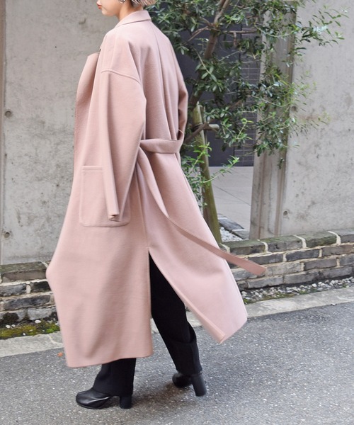 Marient(マリエント)の「メルトンチェスターコート/ガウンコート(チェスターコート・レディース・ピンクベージュ/ブラウン/ブラック・FREE)」の9枚目の写真