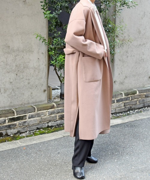 Marient(マリエント)の「メルトンチェスターコート/ガウンコート(チェスターコート・レディース・ピンクベージュ/ブラウン/ブラック・FREE)」の11枚目の写真