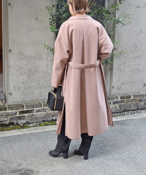 Marient(マリエント)の「メルトンチェスターコート/ガウンコート(チェスターコート・レディース・ピンクベージュ/ブラウン/ブラック・FREE)」の12枚目の写真