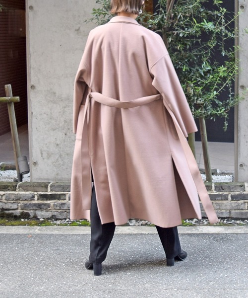 Marient(マリエント)の「メルトンチェスターコート/ガウンコート(チェスターコート・レディース・ピンクベージュ/ブラウン/ブラック・FREE)」の13枚目の写真