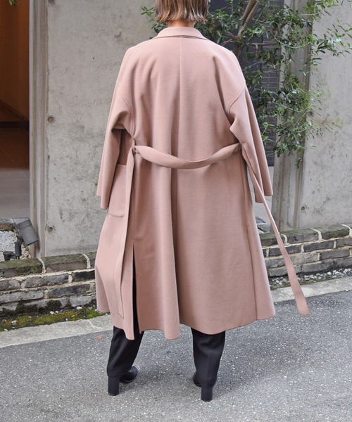 Marient(マリエント)の「メルトンチェスターコート/ガウンコート(チェスターコート・レディース・ピンクベージュ/ブラウン/ブラック・FREE)」の14枚目の写真