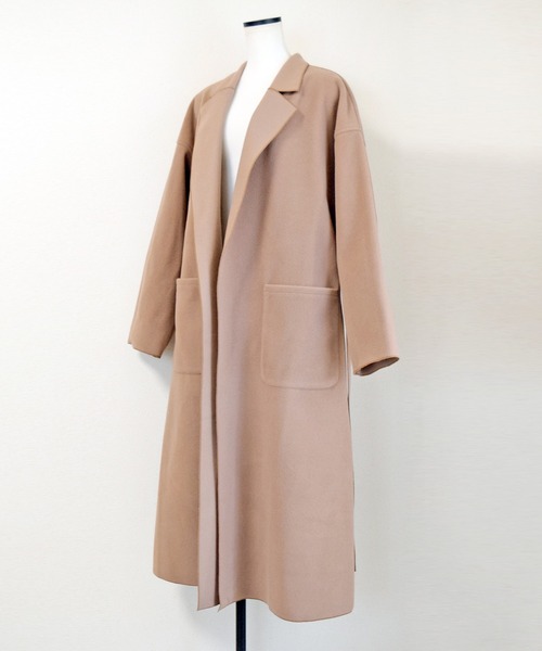 Marient(マリエント)の「メルトンチェスターコート/ガウンコート(チェスターコート・レディース・ピンクベージュ/ブラウン/ブラック・FREE)」の15枚目の写真