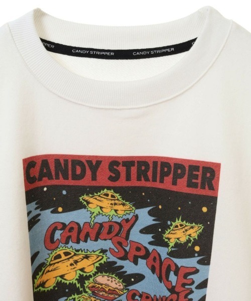 Candy Stripper（キャンディストリッパー）の「CANDY SPACE WARS SWEAT OP（ワンピース・レディース・パープル/オフホワイト/ブラック・2）」の5枚目の写真