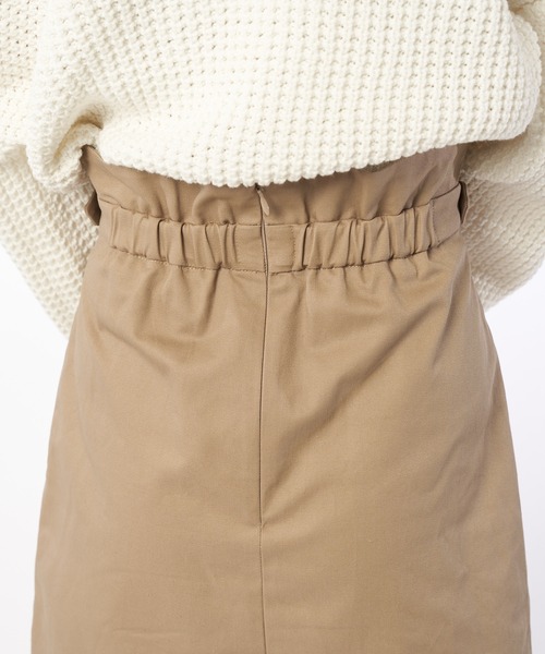 SPIRALGIRL（スパイラルガール）の「ダブルバックル付きミニスカート（スカート・レディース・ベージュ/ブラック・FREE）」の7枚目の写真