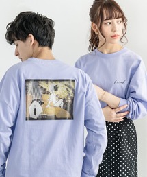オーバーサイズ グラフィックフォトプリント ロンT