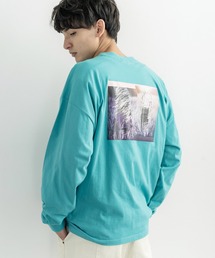 オーバーサイズ グラフィックフォトプリント ロンT