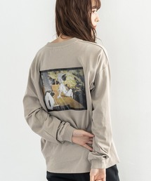 オーバーサイズ グラフィックフォトプリント ロンT
