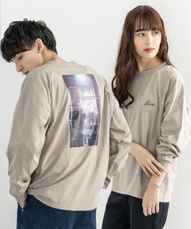 オーバーサイズ グラフィックフォトプリント ロンT