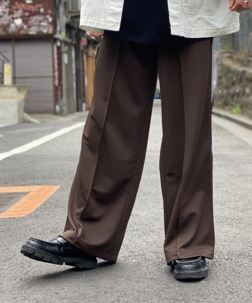 PBLIM(ページボーイリム)の「【WEB限定アイテム】【PAGEBOYLIM】ジャージラインパンツ(スラックス・レディース・ブラック/ブラウン・MEDIUM/LARGE)」の3枚目の写真